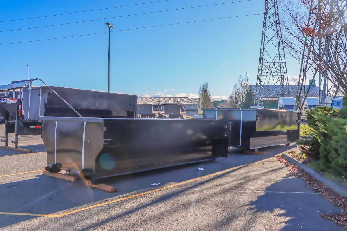 Roll-off dumpster ready for waste disposal at job site for Estate Cleanout Dumpster Rental in Dade City